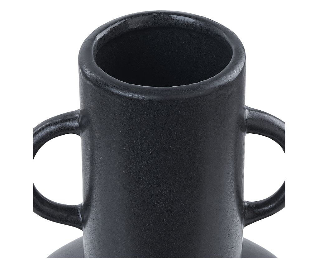 Virágtartó váza PEREA Kerámia 26 cm Fekete - 4