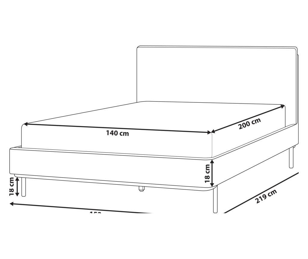 Ágy Buklé CORIO 140 x 200 cm Törtfehér - 3