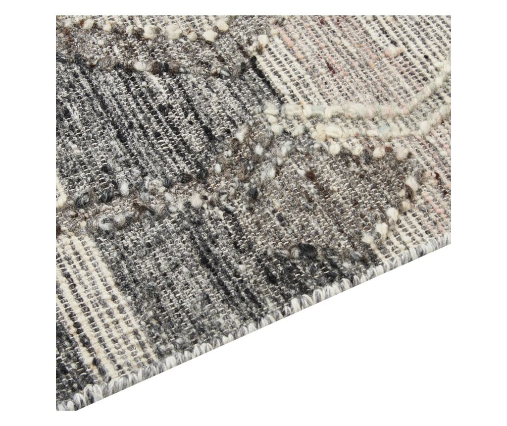 Szőnyeg ARATASHEN Szürke 160 x 230 cm Gyapjú Kilim - 4