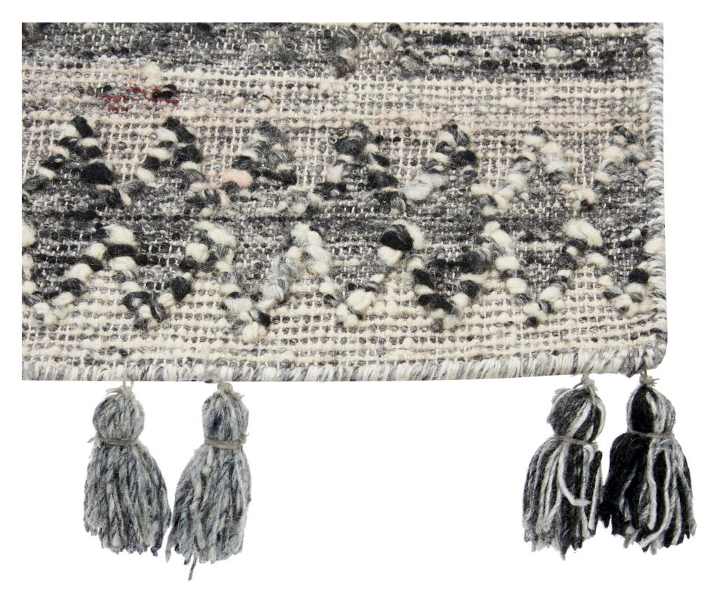 Szőnyeg ARATASHEN Szürke 160 x 230 cm Gyapjú Kilim - 5