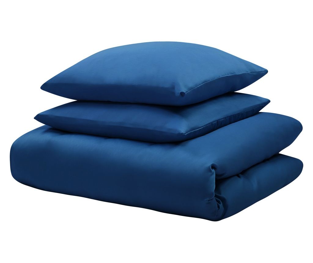 Paplanhuzat szett HARMONRIDGE Pamut szatén 155 x 220 cm Sötétkék - 5