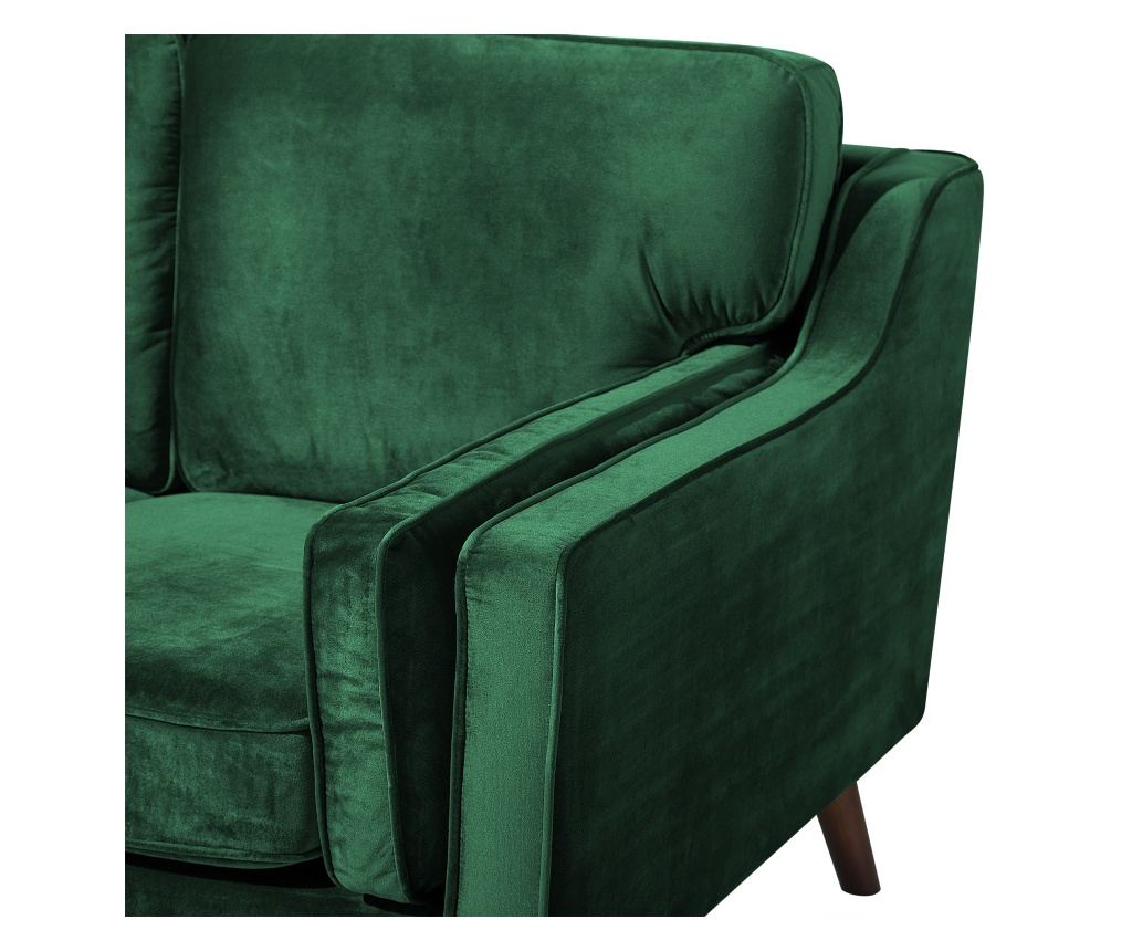 Kanapé 2 személyes LOKKA Bársony Smaragdzöld - 9