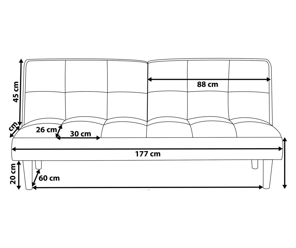 Kanapéágy 3 személyes SILJAN Tengerkék - 3