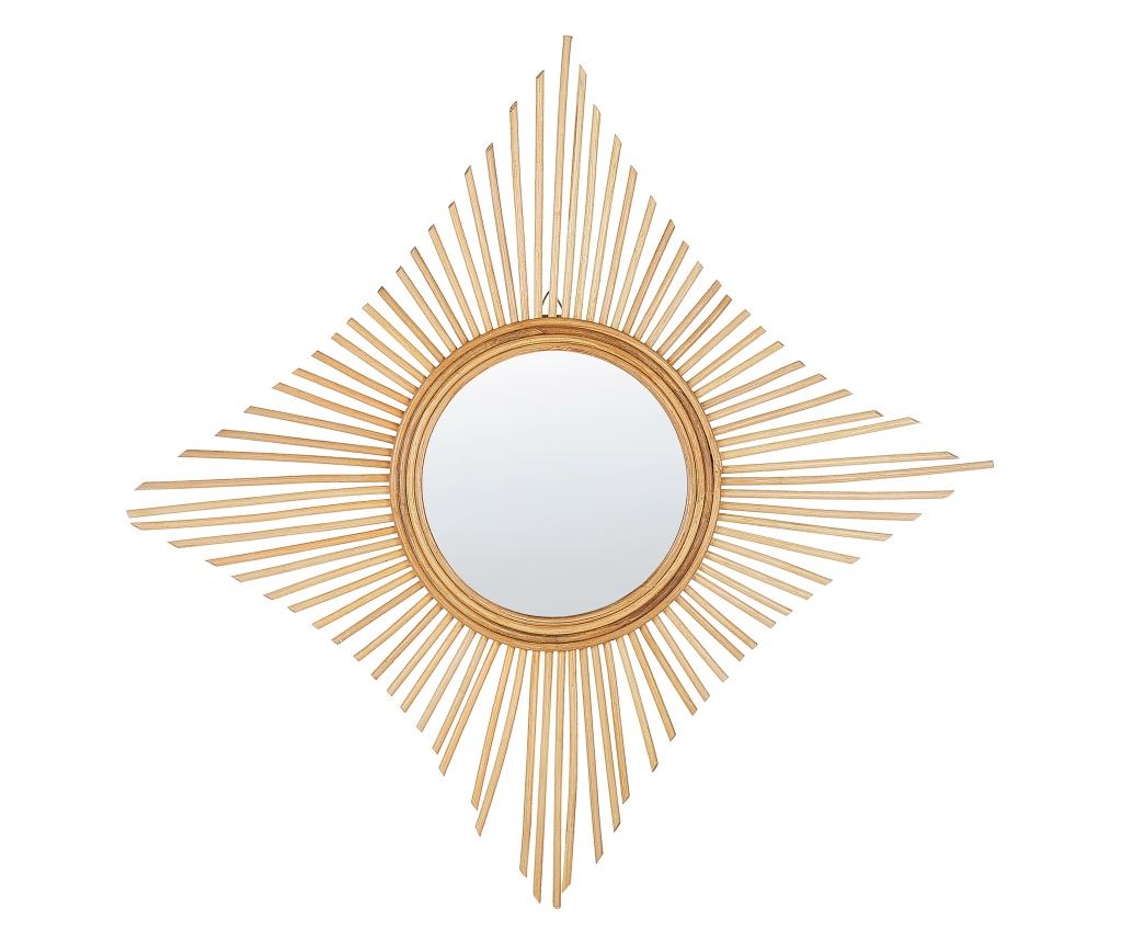 Falitükör MAJENE 60 cm 60 cm Rattan Természetes - 2