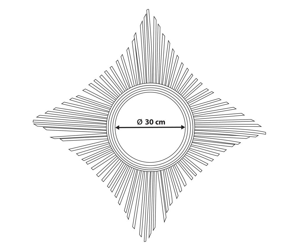 Falitükör MAJENE 60 cm 60 cm Rattan Természetes - 3