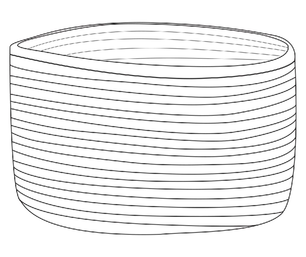 Kosár háromdarabos szettben KAHU Juta zsákvászon Természetes - 3