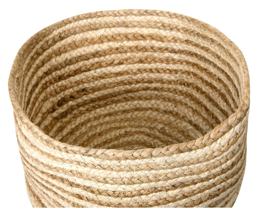 Kosár háromdarabos szettben KAHU Juta zsákvászon Természetes - 8