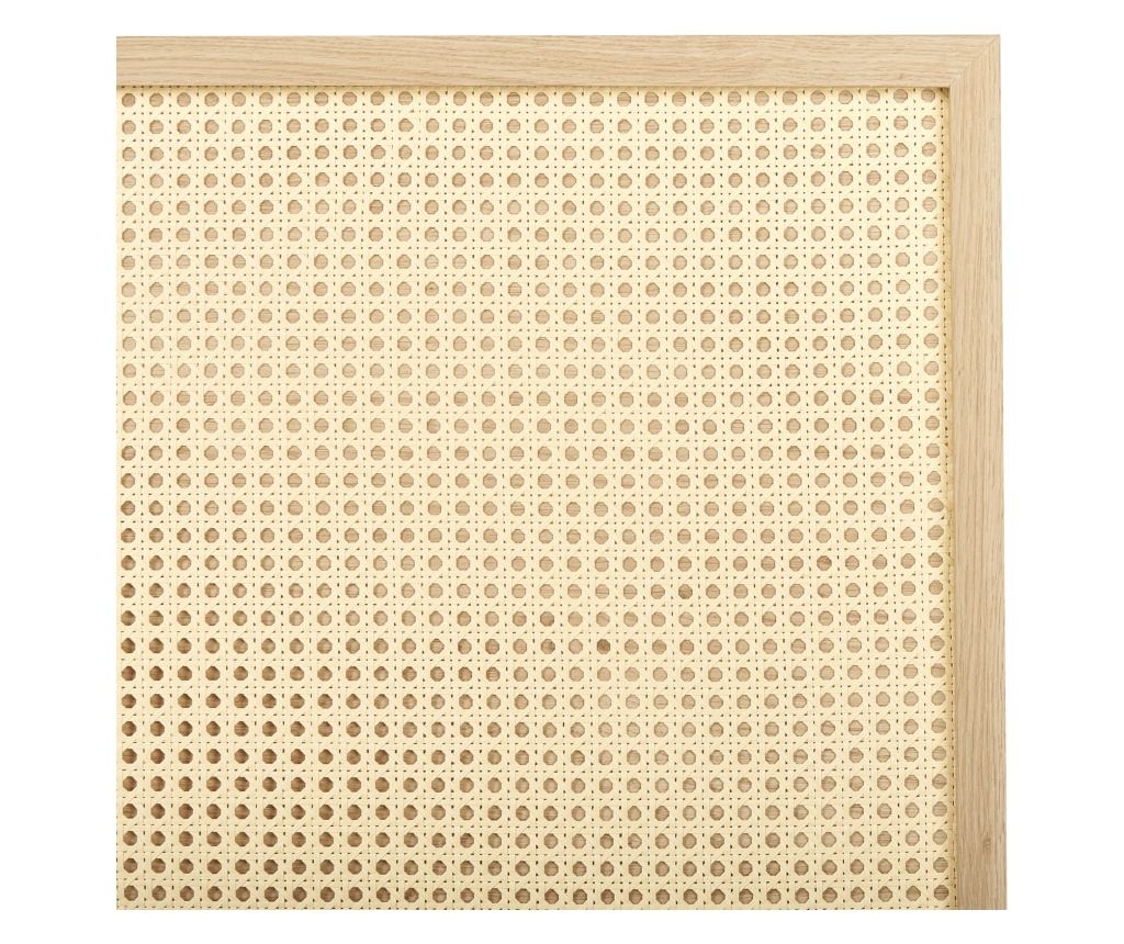 Ágy Rattan MONPAZIER 140 x 200 cm Világosbarna - 8