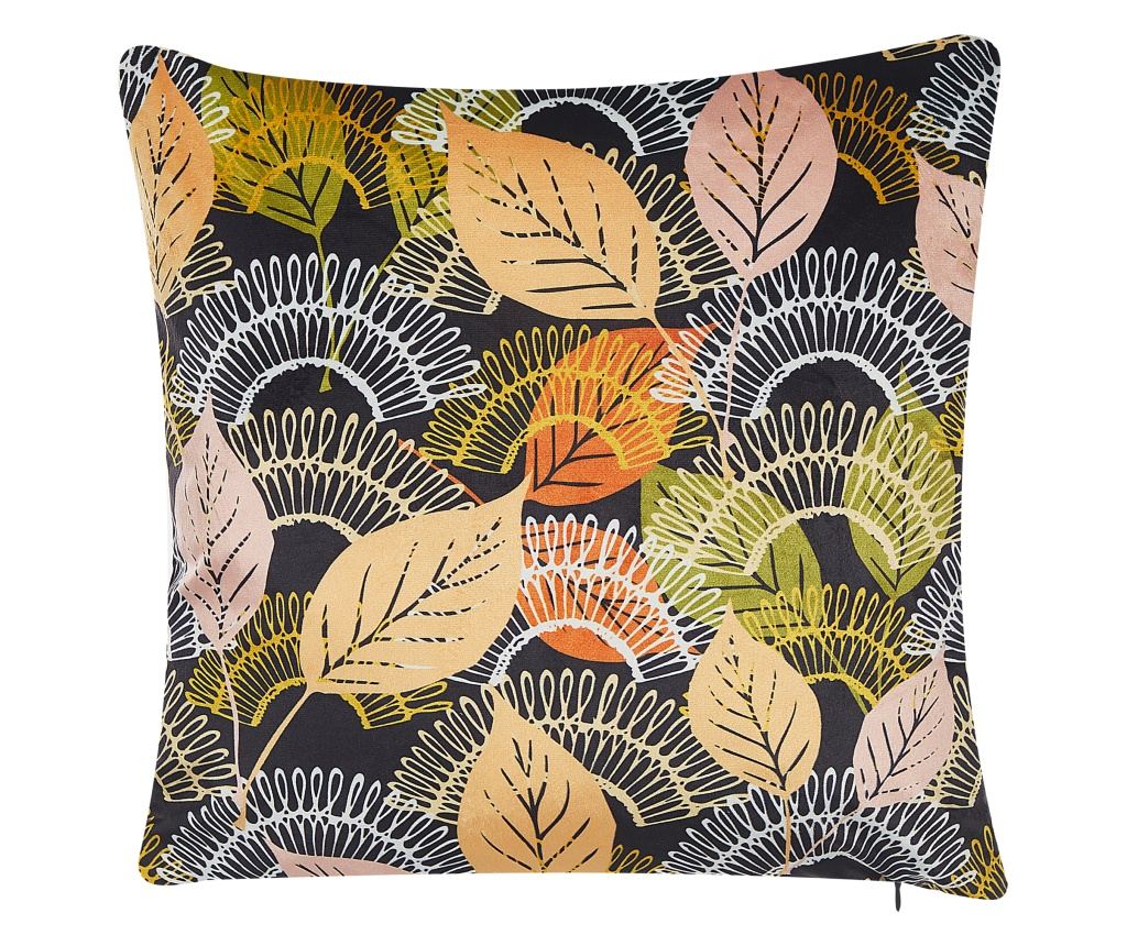 2 db díszpárna LAGURUS Bársony 45 x 45 cm Színes Növénymintás - 4