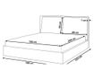 BAJONNA Velvet Ottoman Bed Frame 160 x 200 cm Off-White