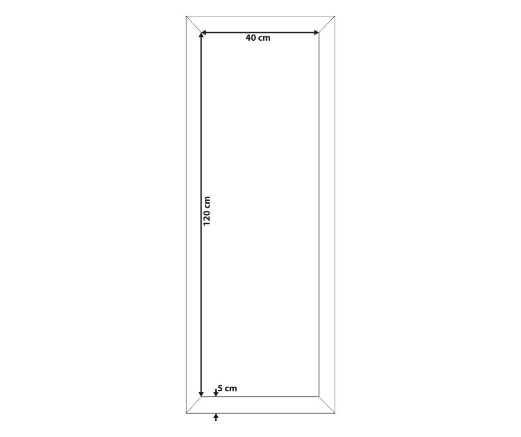 Falitükör AJACCIO 50 cm 130 cm Ezüst - 3