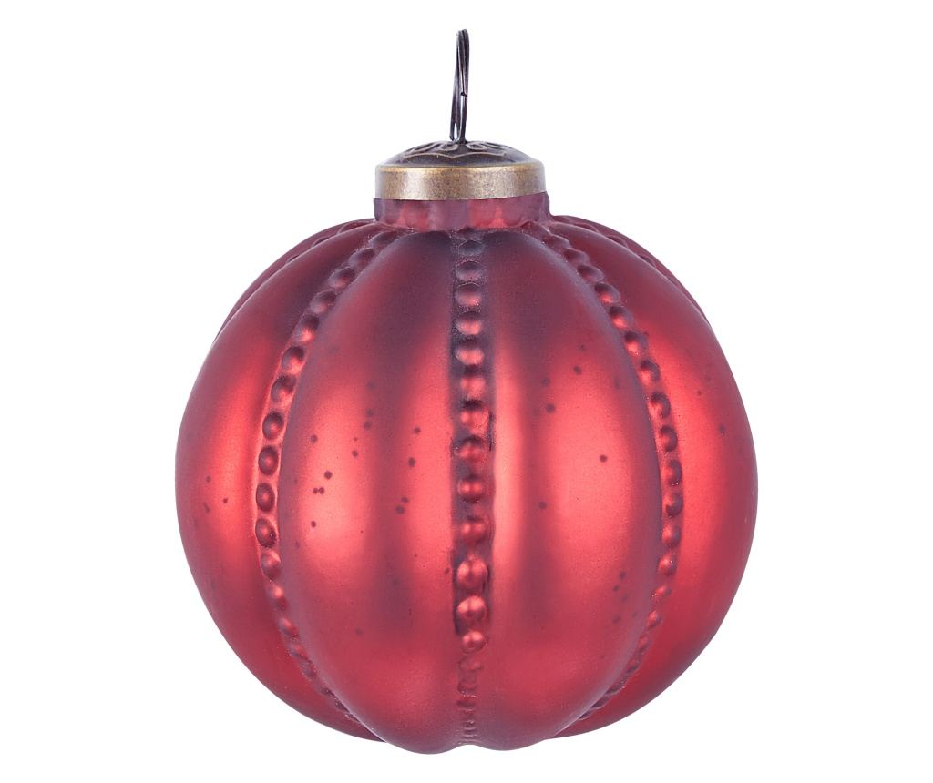 6 darabos karácsonyfadísz szett ARGENTIN Üveg Piros - 5