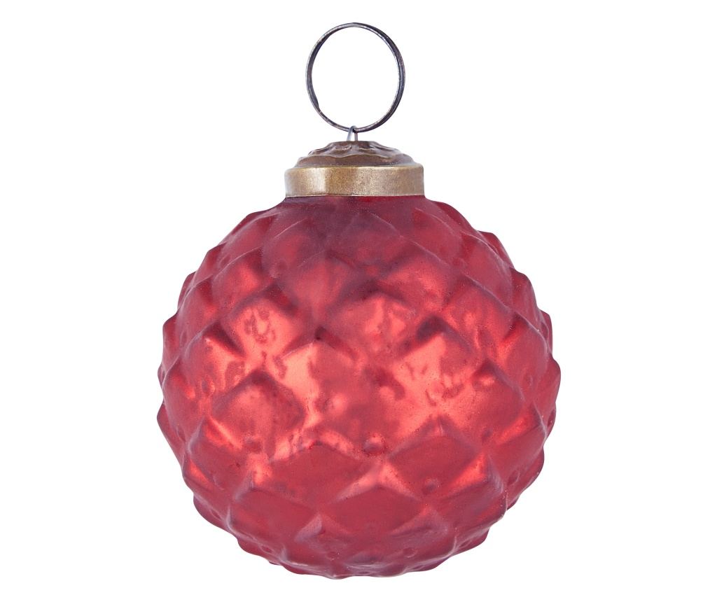 6 darabos karácsonyfadísz szett ARGENTIN Üveg Piros - 7