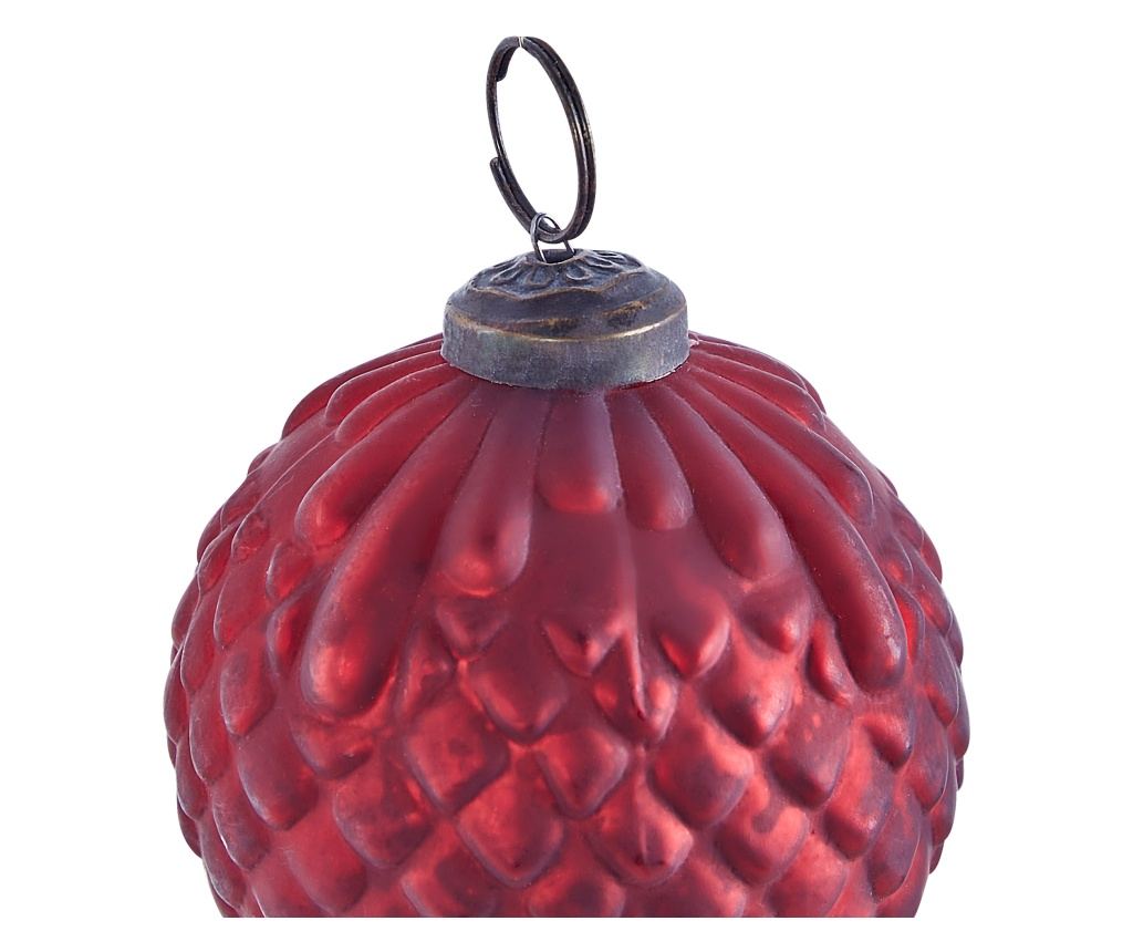 6 darabos karácsonyfadísz szett ARGENTIN Üveg Piros - 9