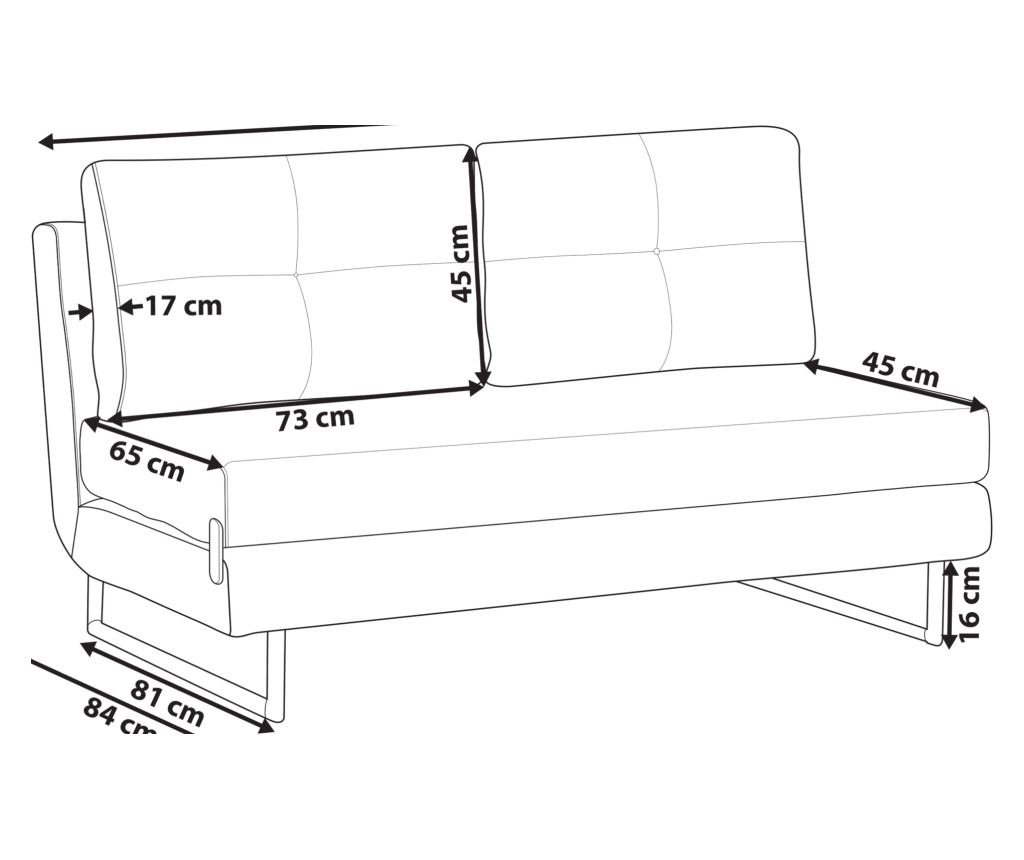 Kanapéágy 3 személyes JERSLEV Törtfehér - 3
