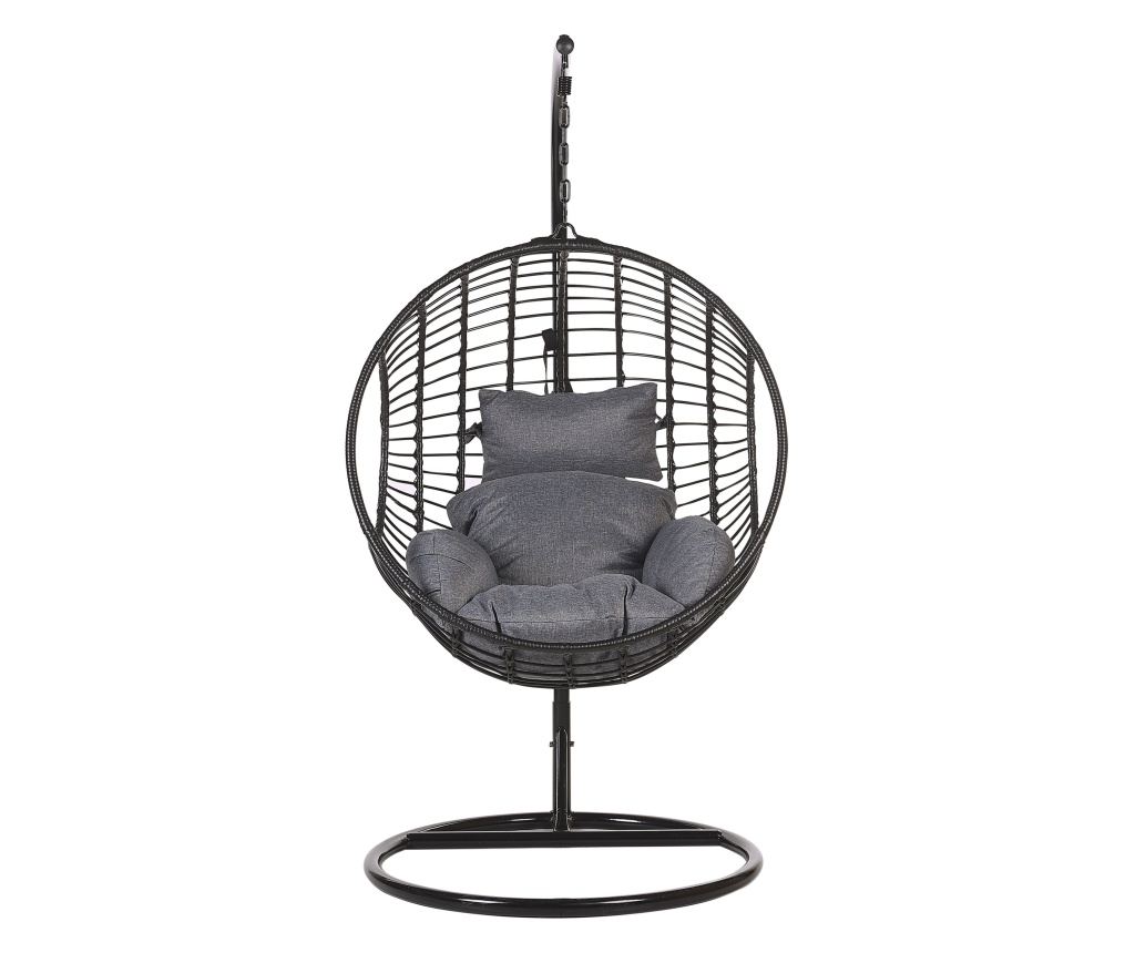 Függőszék állványzattal ASPIO PE Rattan Fekete - 4