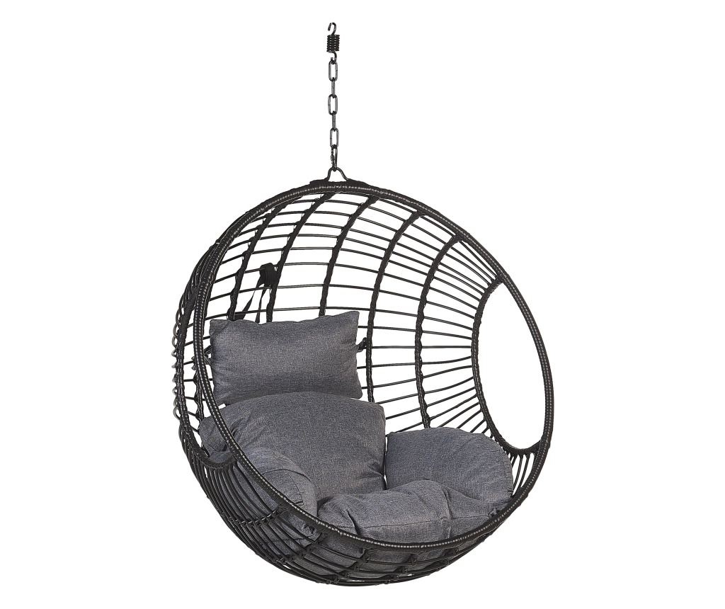 Függőszék állványzattal ASPIO PE Rattan Fekete - 6