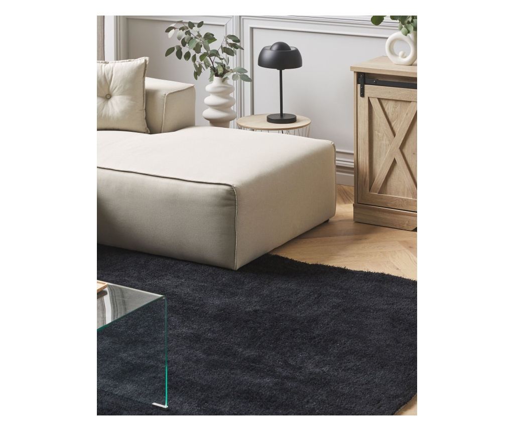 Shaggy szőnyeg DEMRE Fekete 200 x 300 cm - 1