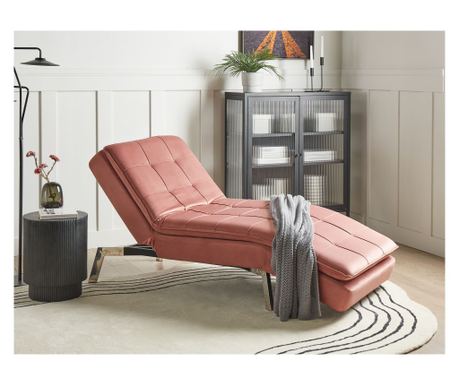 Șezlong LOIRET Catifea Roz