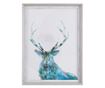Keretezett fali poszter KAYES Állatmintás 30 x 40 cm Kék thumbnail 2