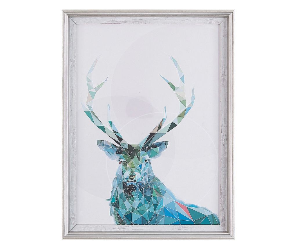 Keretezett fali poszter KAYES Állatmintás 30 x 40 cm Kék - 2