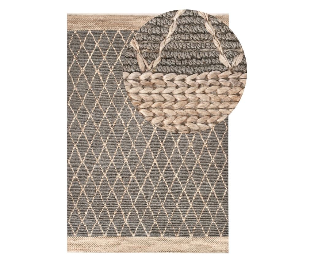Szőnyeg TELLIKAYA Szürke 200 x 300 cm Juta zsákvászon - 2