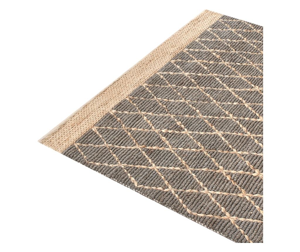 Szőnyeg TELLIKAYA Szürke 200 x 300 cm Juta zsákvászon - 5