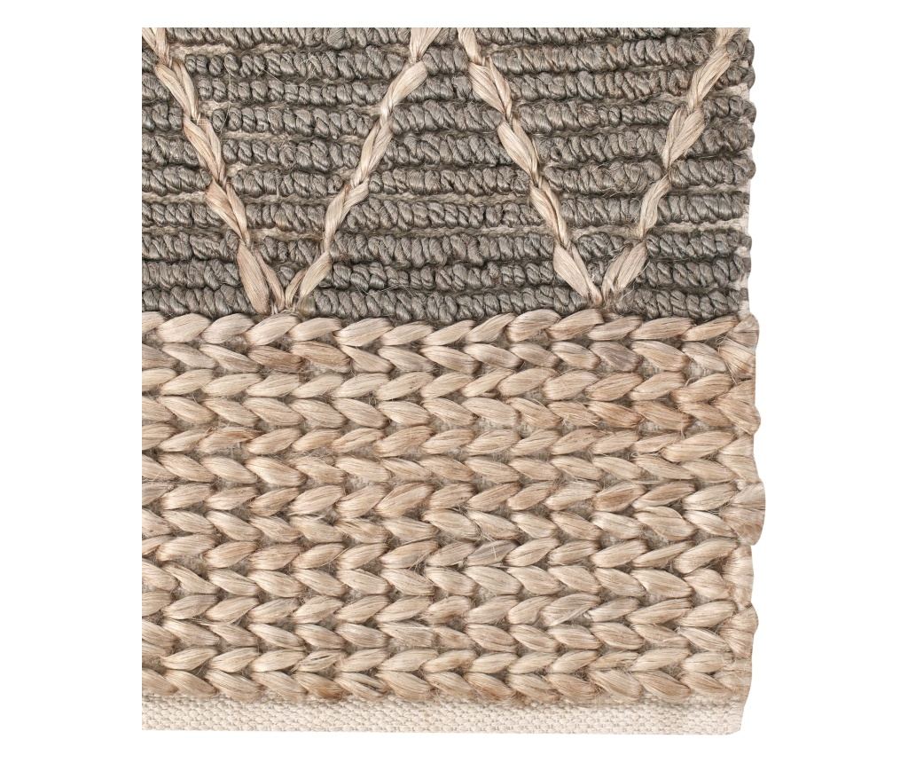 Szőnyeg TELLIKAYA Szürke 200 x 300 cm Juta zsákvászon - 6