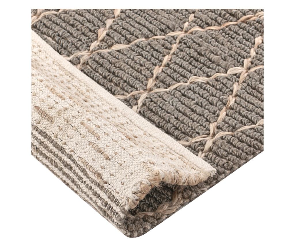 Szőnyeg TELLIKAYA Szürke 200 x 300 cm Juta zsákvászon - 7