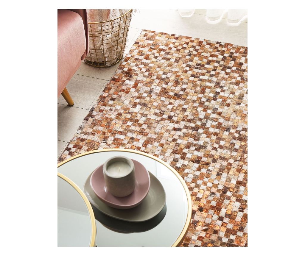 Szőnyeg TORUL Barna 160 x 230 cm Bőr - 1