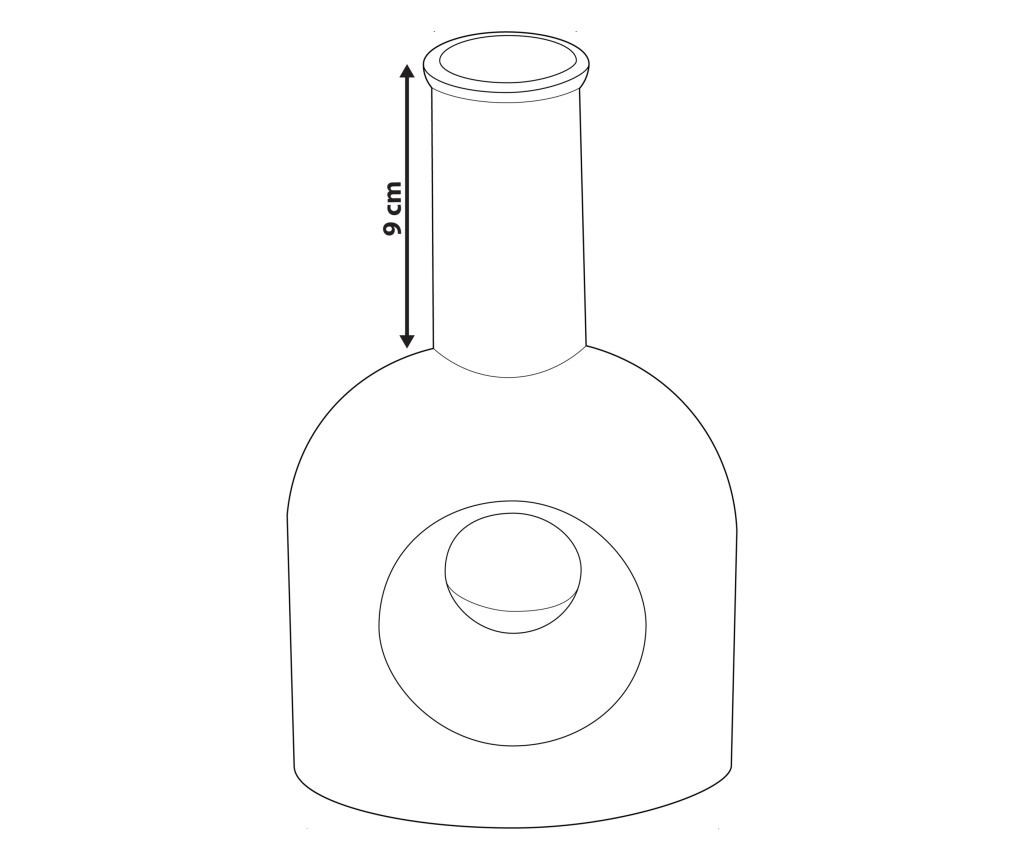 Virágtartó váza THEBES Kerámia 22 cm Fehér - 3