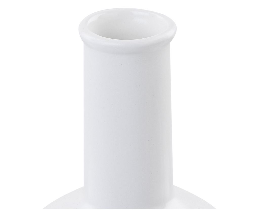 Virágtartó váza THEBES Kerámia 22 cm Fehér - 4