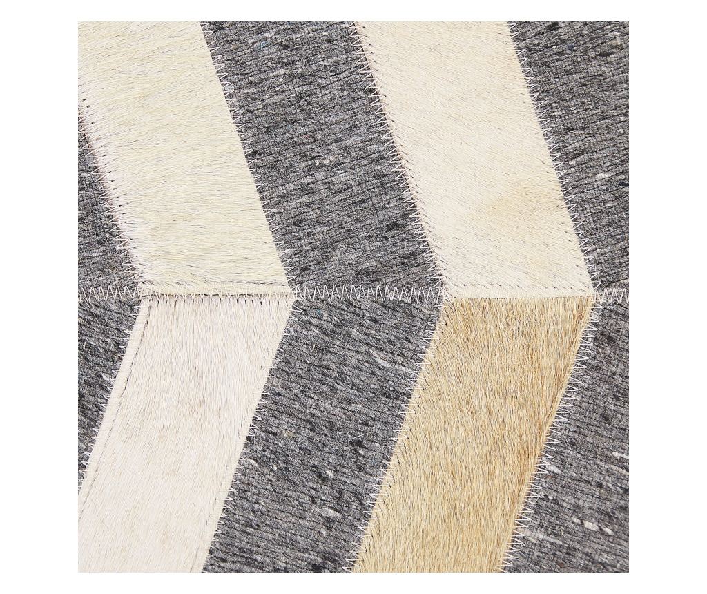 Szőnyeg BAGGOZE Sötétszürke 140 x 200 cm Bőr - 6