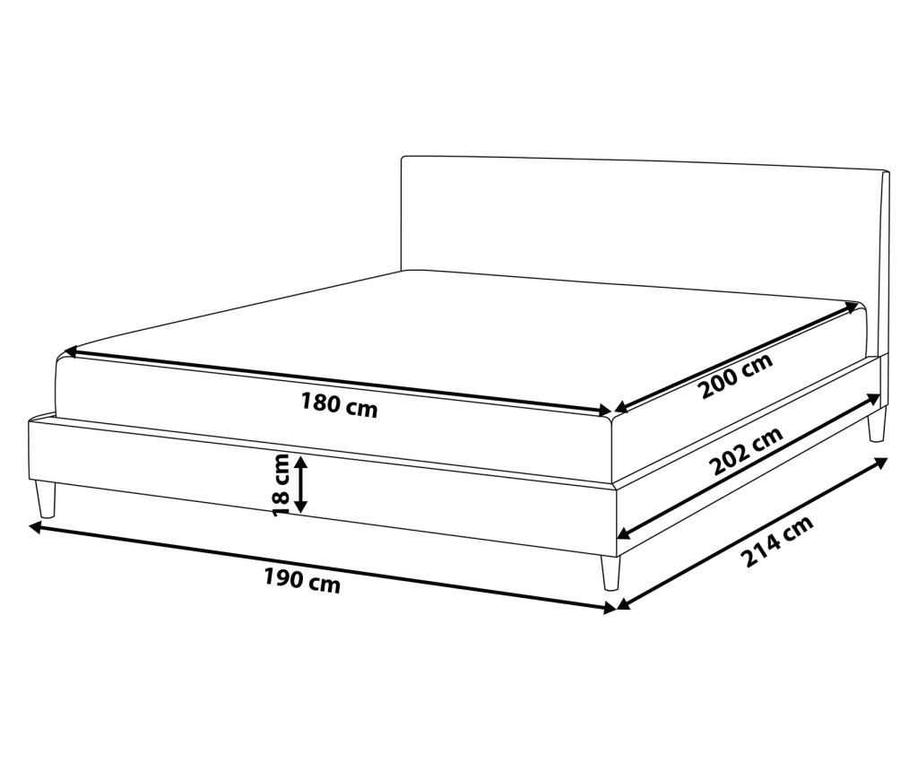 Ágy FITOU 180 x 200 cm Bézs - 3