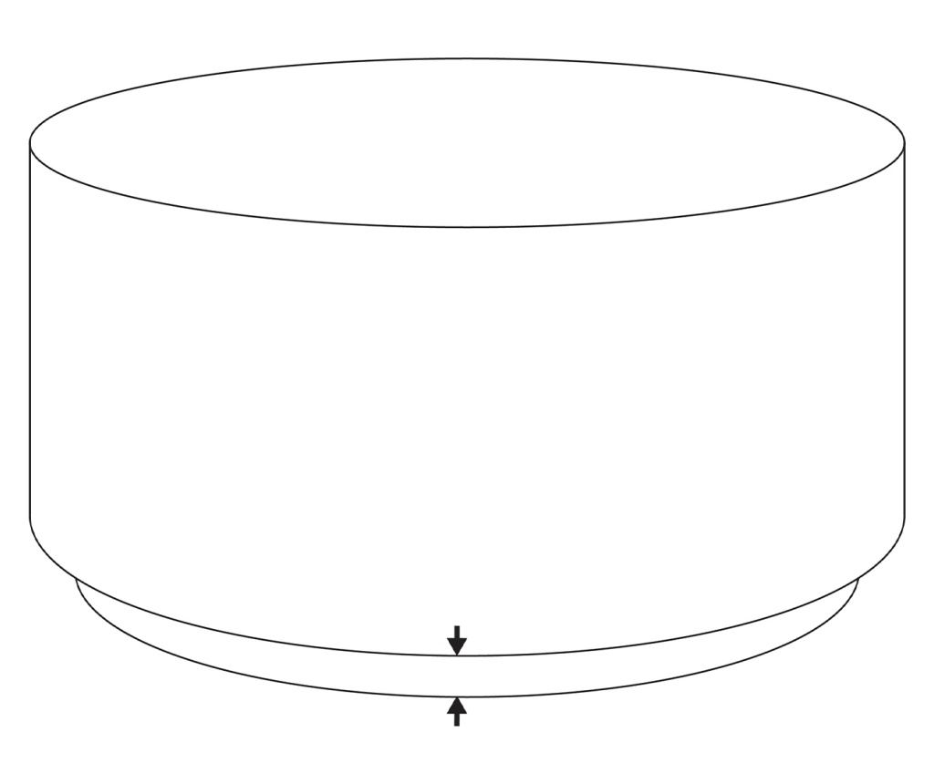 Dohányzóasztal ASIERIO 70 cm 70 cm Travertin hatású - 3
