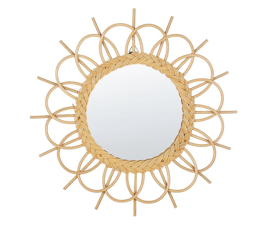 Falitükör TELAKIA 60 cm 60 cm Rattan Természetes - 2