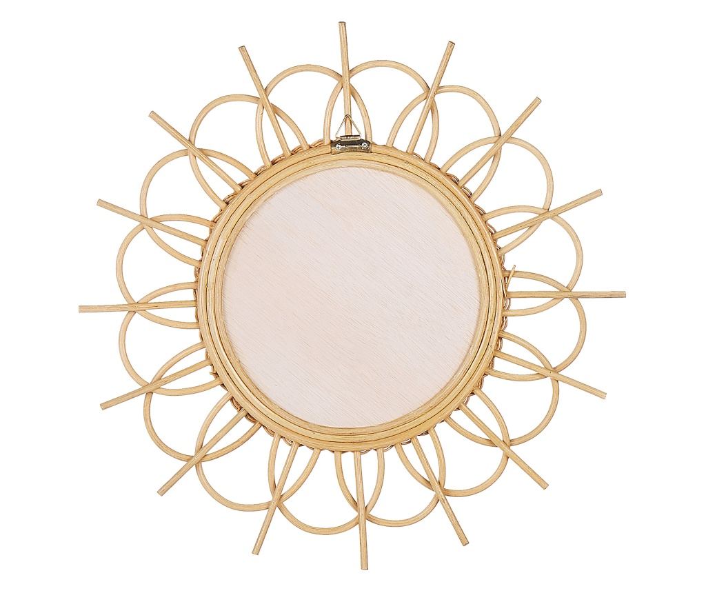 Falitükör TELAKIA 60 cm 60 cm Rattan Természetes - 4