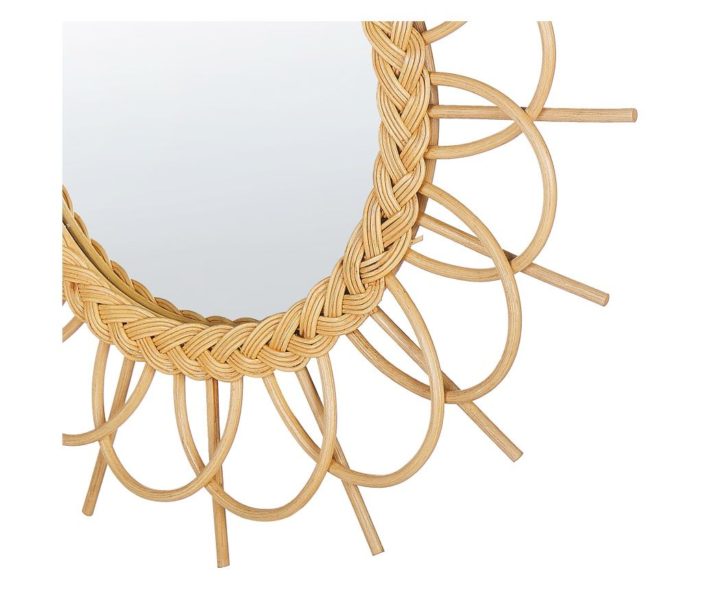 Falitükör TELAKIA 60 cm 60 cm Rattan Természetes - 5