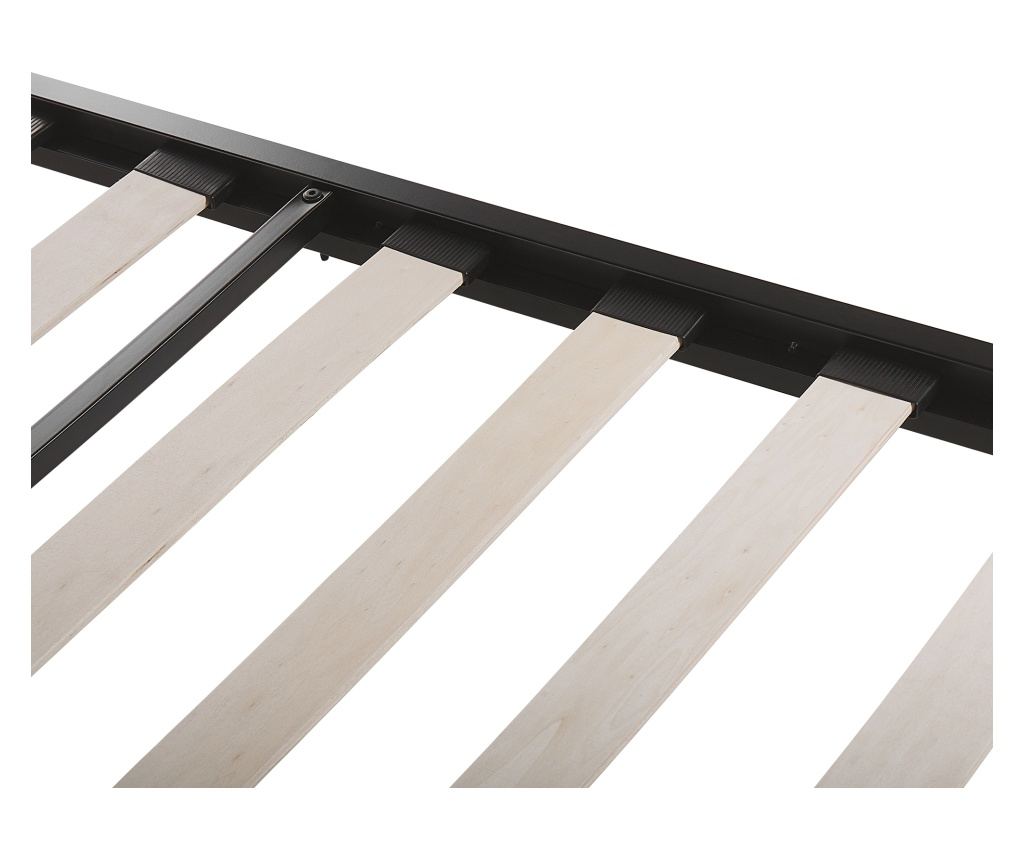 Ágy Fém ANTLIA 160 x 200 cm Fekete - 7