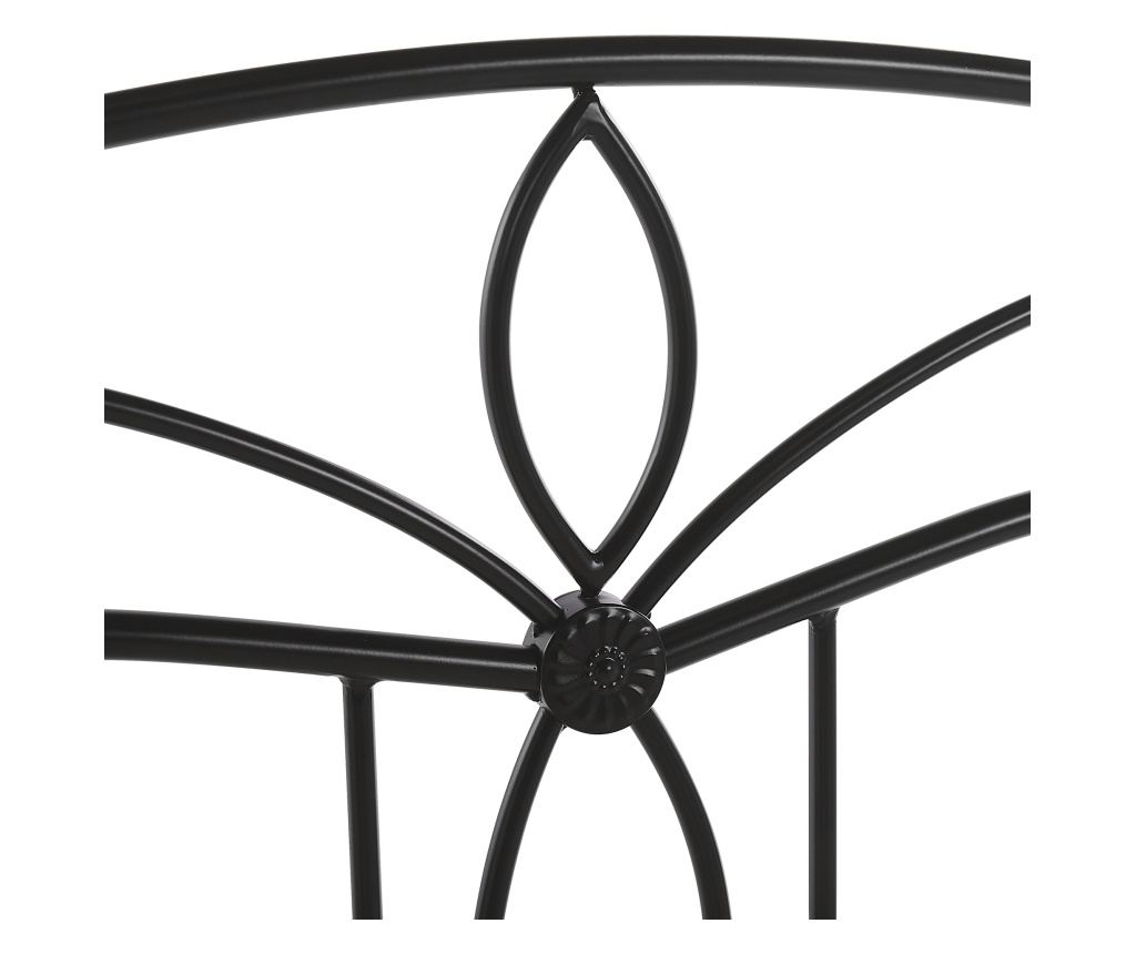 Ágy Fém ANTLIA 160 x 200 cm Fekete - 8