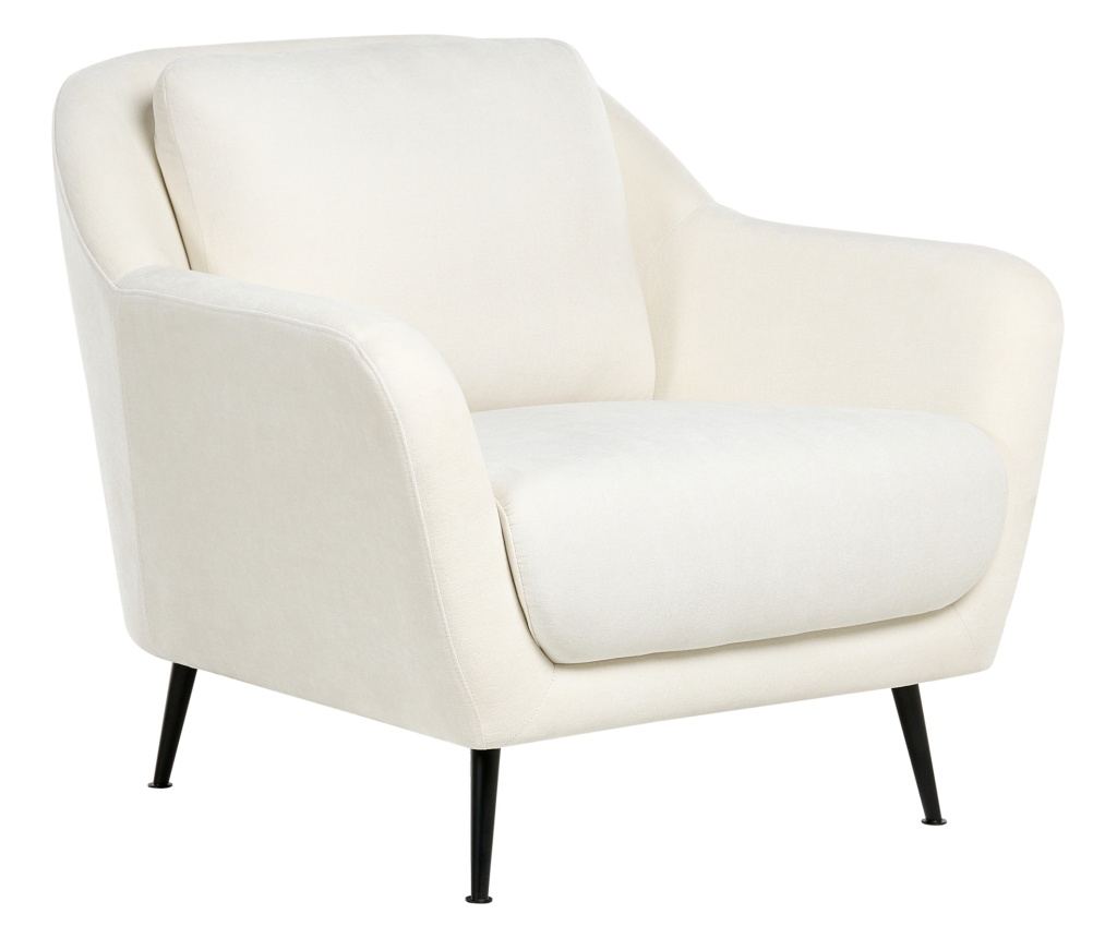 Fotel EIBY Zseníliaszövet Fehér - 2