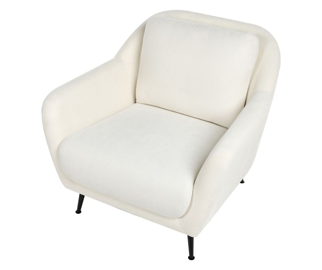 Fotel EIBY Zseníliaszövet Fehér - 6