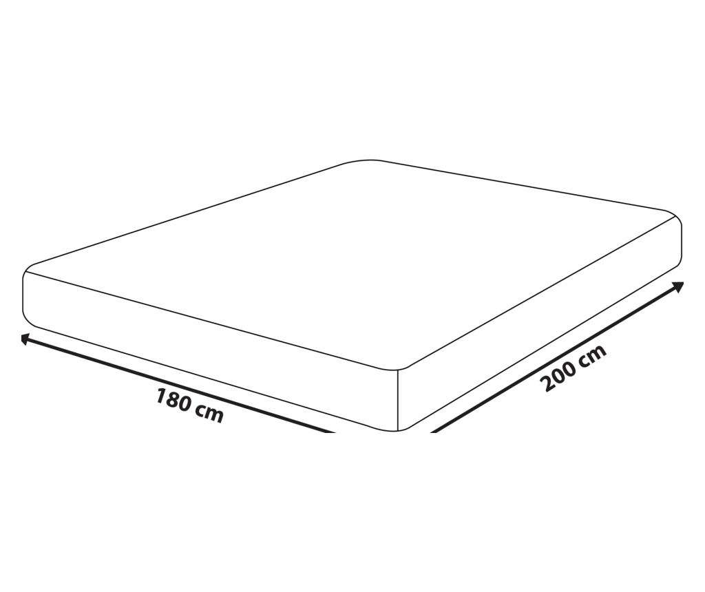 Gumis lepedő JANBU Pamut 180 x 200 cm Világosszürke - 3