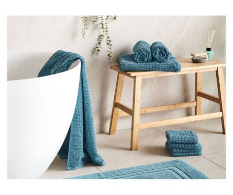 Set de 9 prosoape ATAI Bumbac Albastru