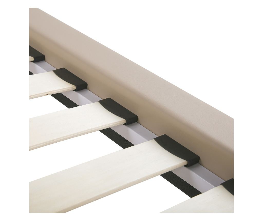 Ágy Műbőr ESSONNE 160 x 200 cm Bézs - 8