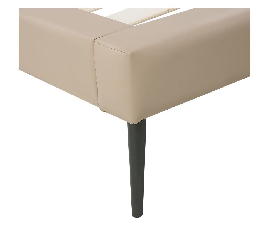 Ágy Műbőr ESSONNE 160 x 200 cm Bézs - 9