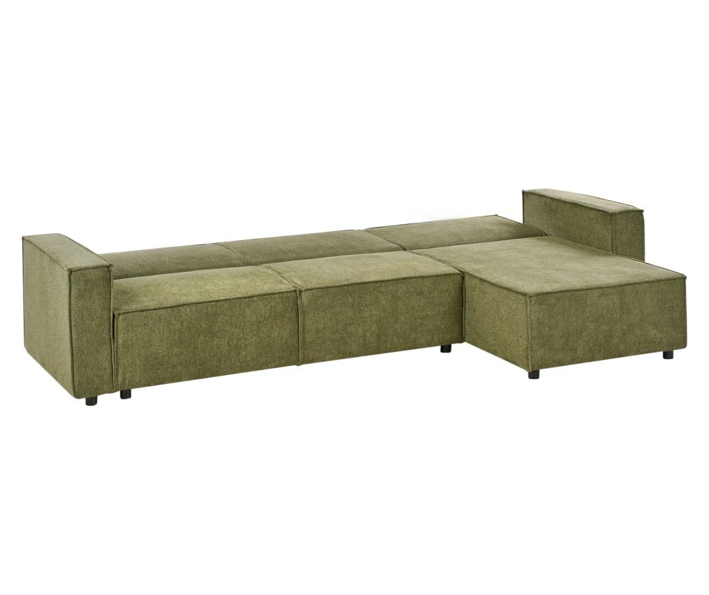Sarok kanapéágy 3 személyes ROMEDAL II Sötétzöld Bal oldali - 6