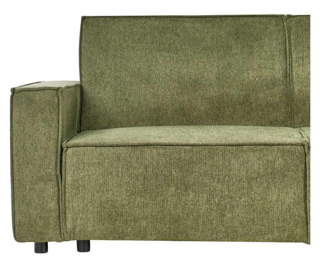 Sarok kanapéágy 3 személyes ROMEDAL II Sötétzöld Bal oldali - 7