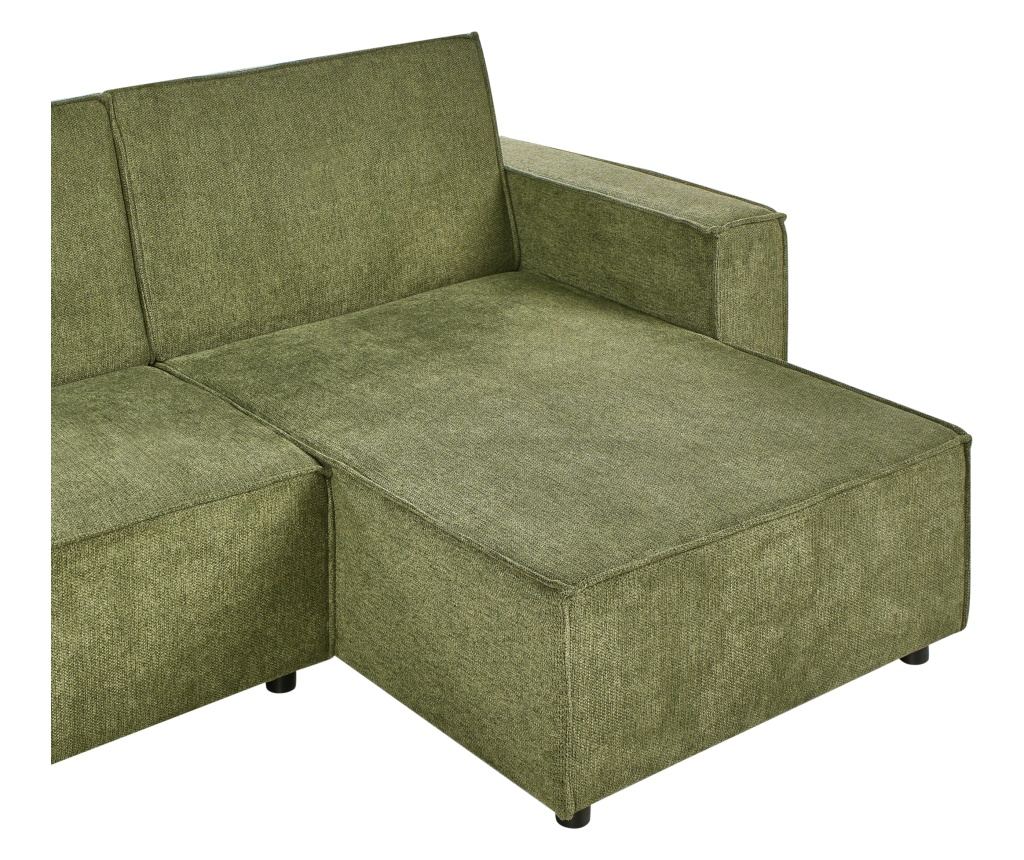 Sarok kanapéágy 3 személyes ROMEDAL II Sötétzöld Bal oldali - 8