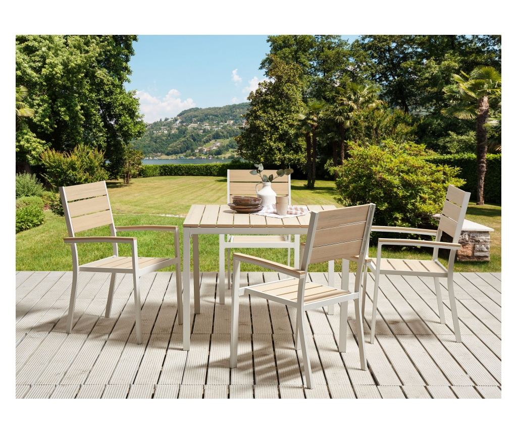 Kerti asztal PRATO 95 cm 95 cm Bézs - 1